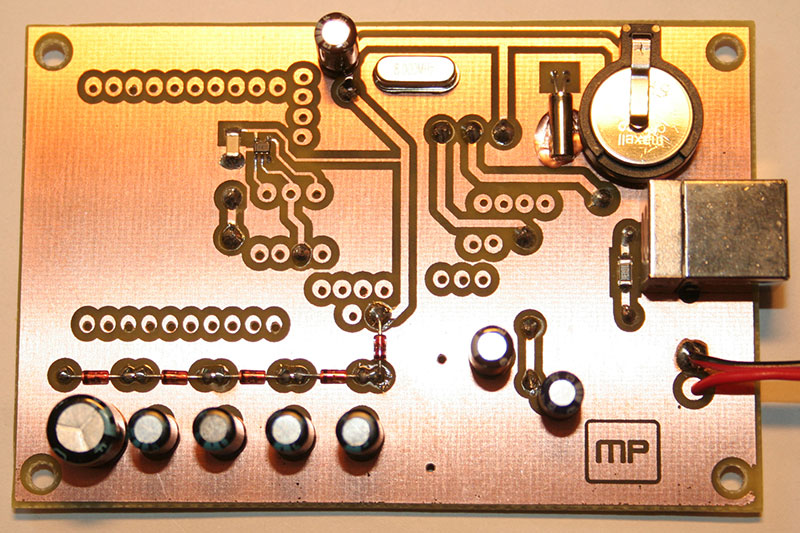 Picture: Top side of the main board