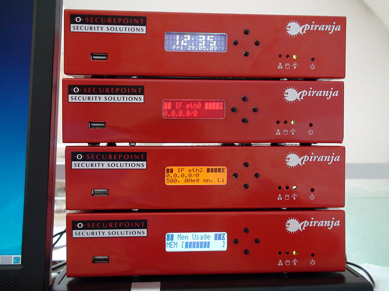 Picture: Piranja Firewalls with LCD