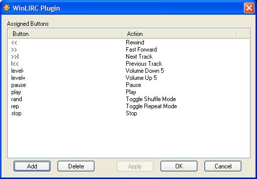 Picture: Configuration of Winamp
