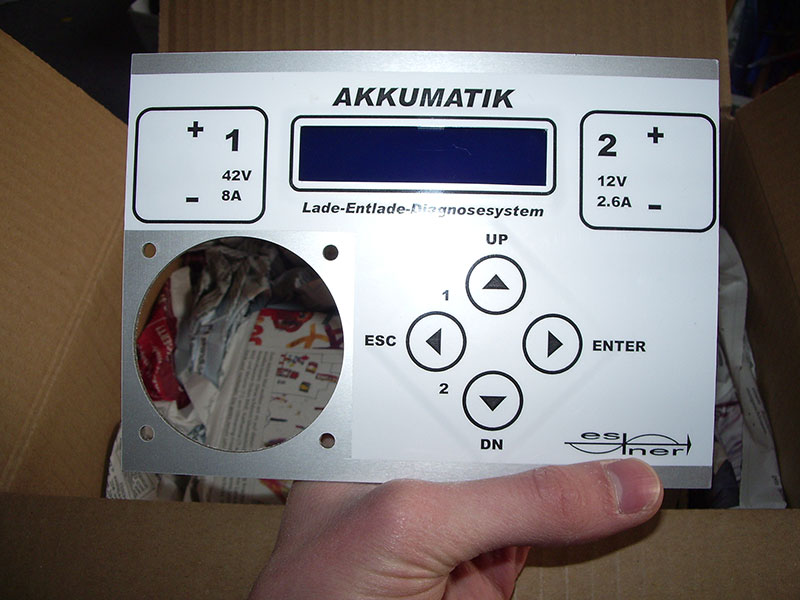 Picture: Front panel with glued in LCD