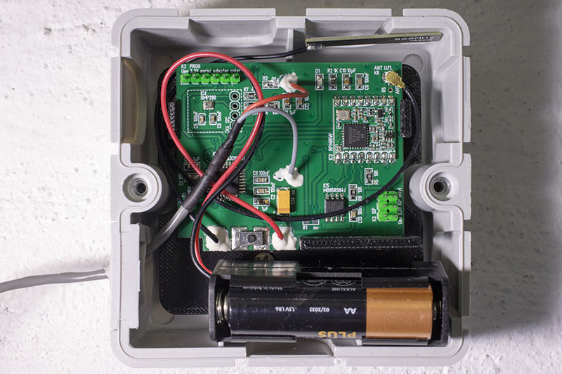 Picture: Modified circuit board in enclosure