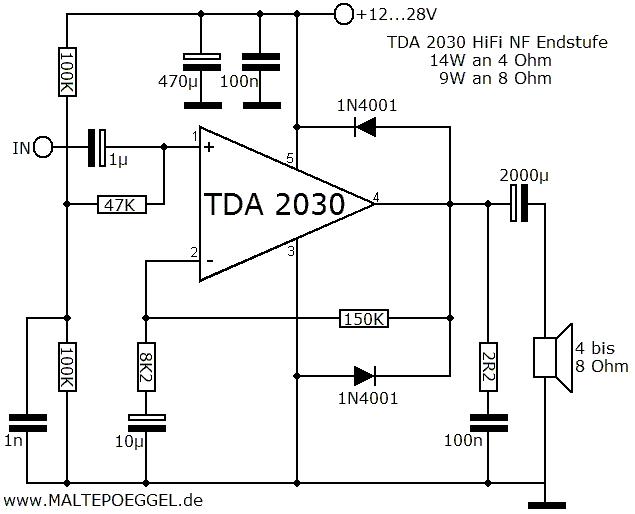 Bild: Schaltplan TDA2030